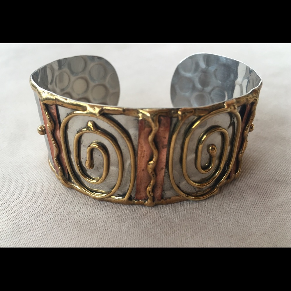 Multi metal cuff bracelet